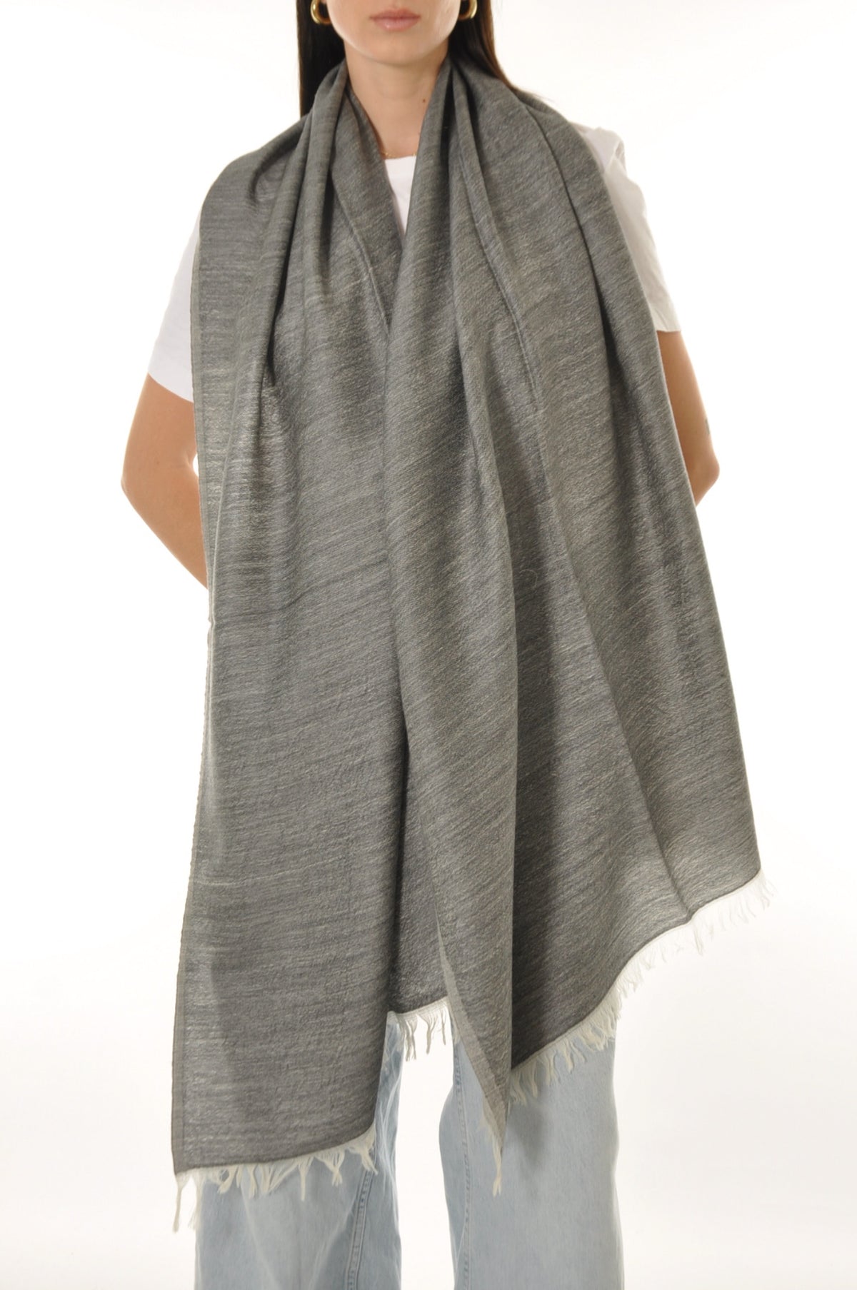 Wool Scarf - Dark Grey
