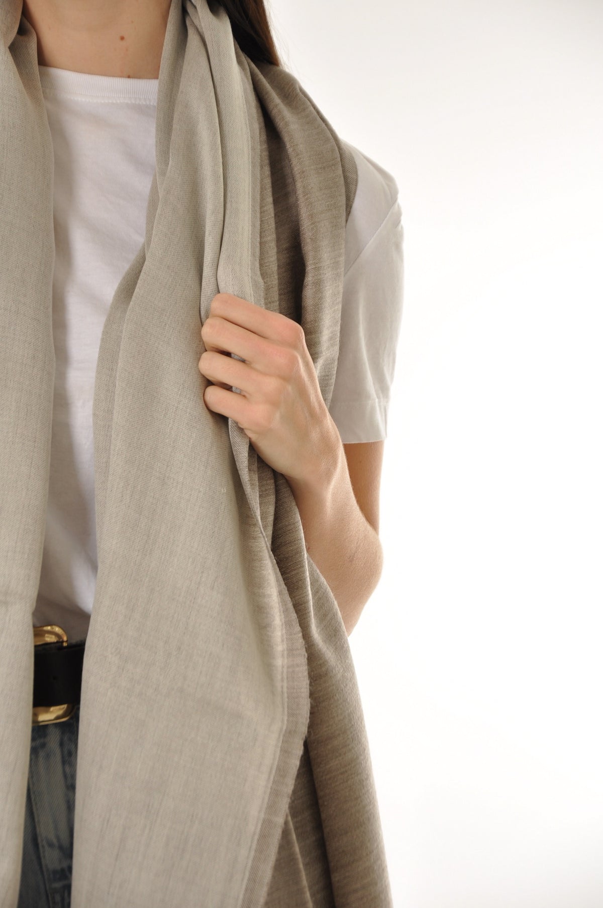 Wool Shawl - Beige