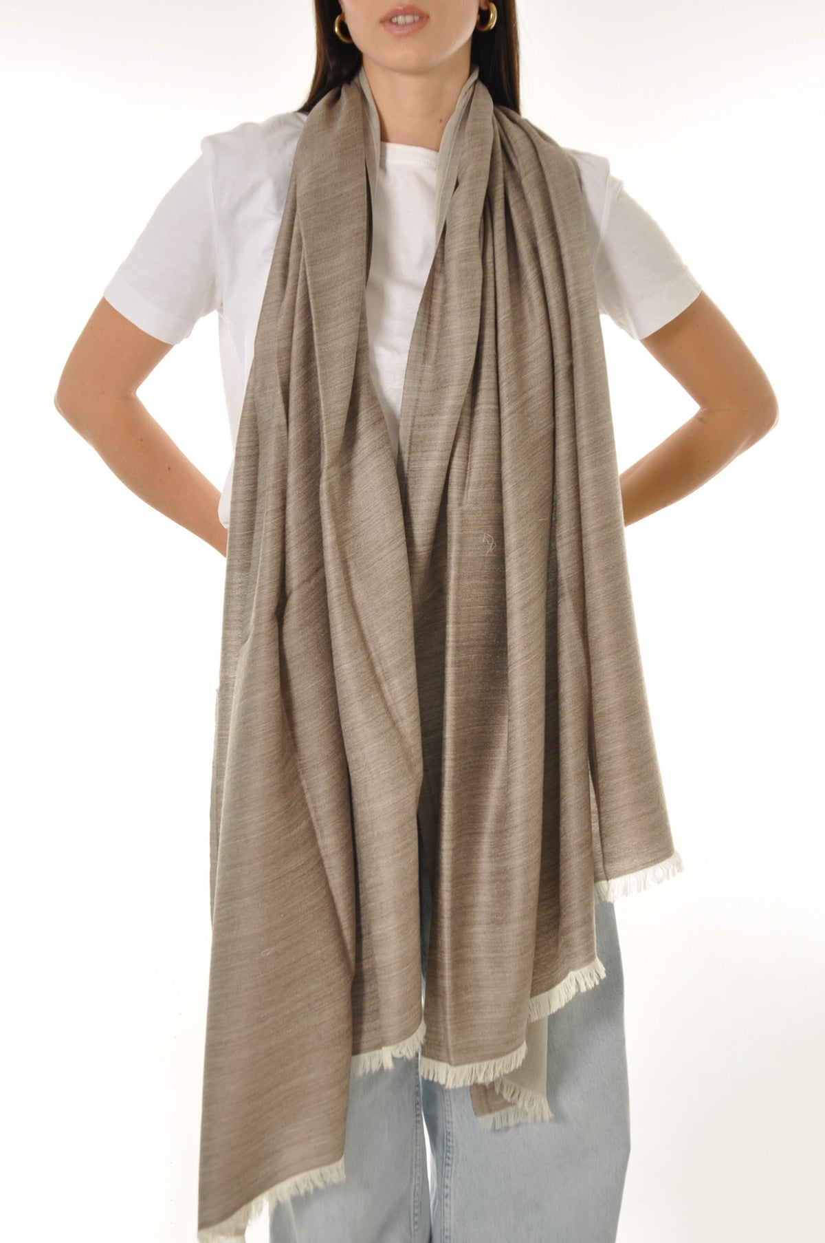 Wool Shawl - Beige