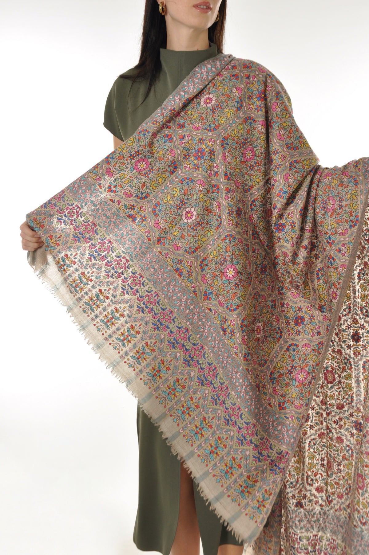 Kalamkari Pashmina - Pink