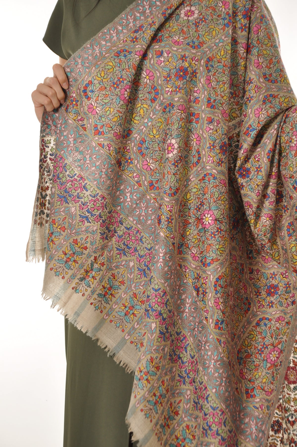 Kalamkari Pashmina - Pink