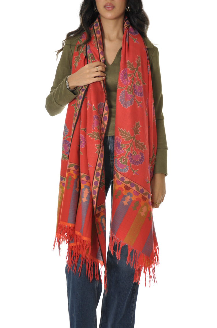 Pashmina Kani - Red