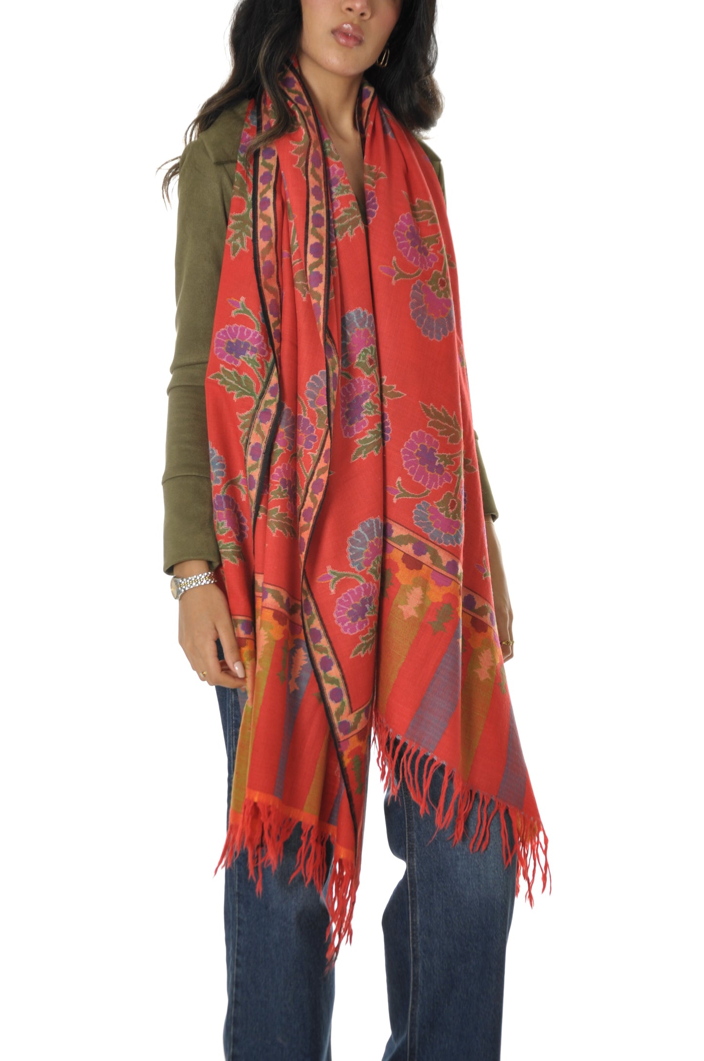 Pashmina Kani - Red