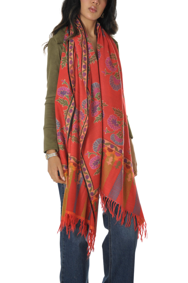 Pashmina Kani - Red