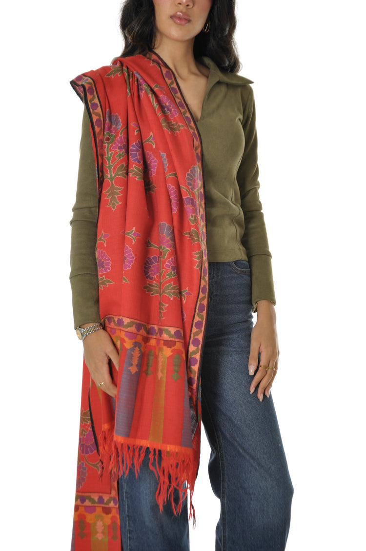 Pashmina Kani - Red