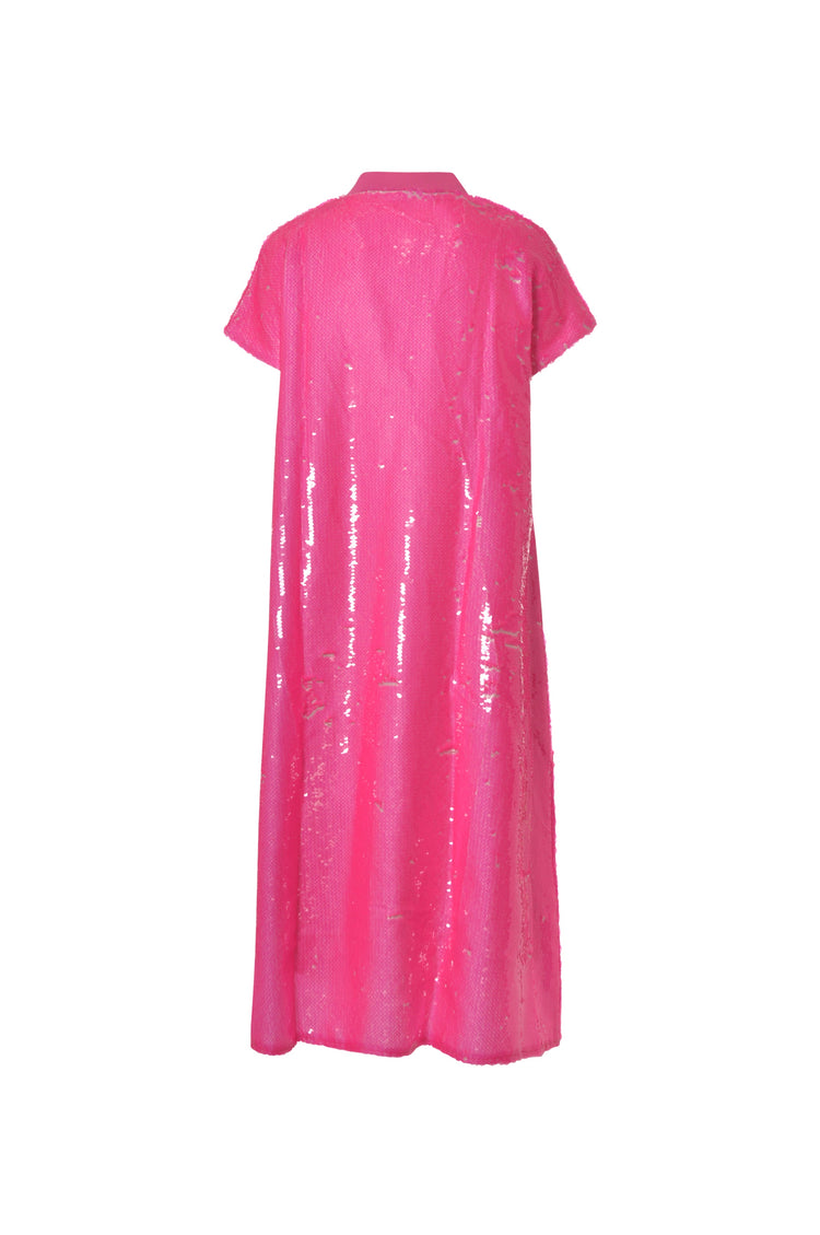 Ladies - Hot Pink Sequins Dress