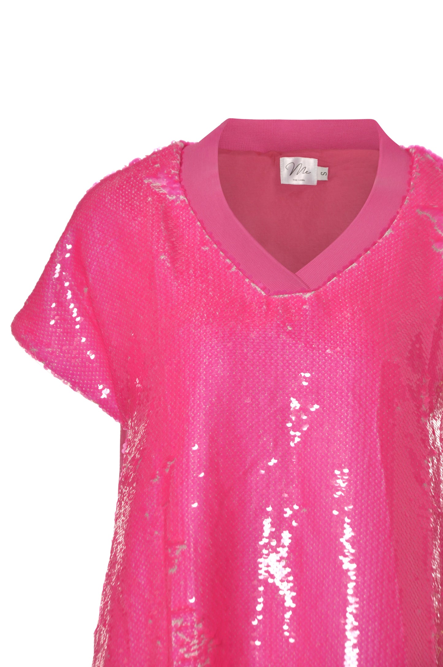 Ladies - Hot Pink Sequins Dress