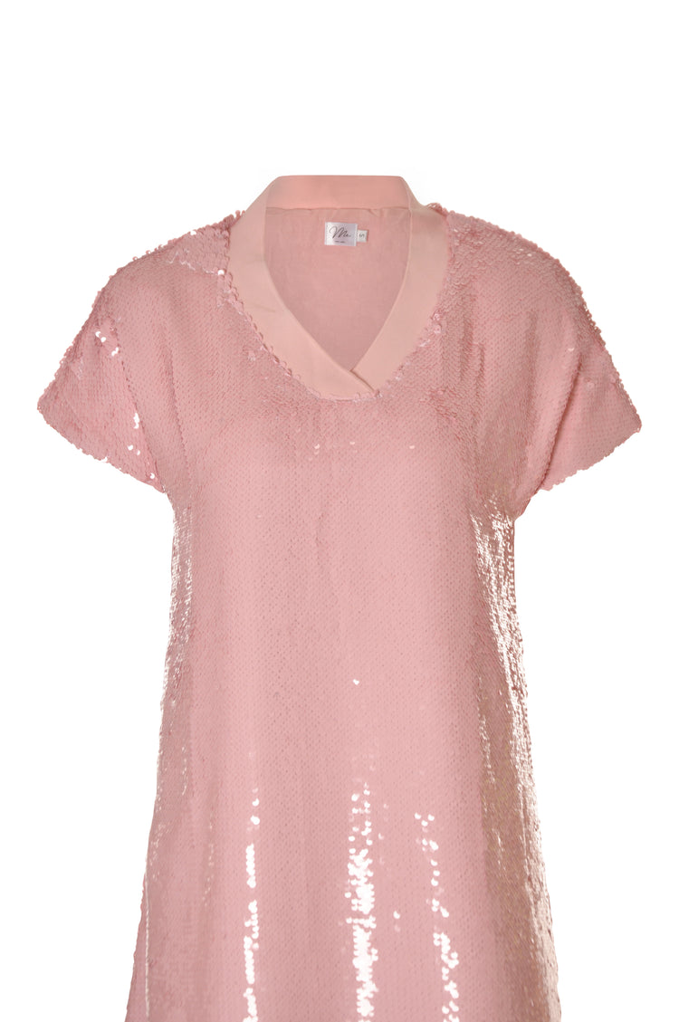 Ladies - Dreamy Pink Sequins Dress