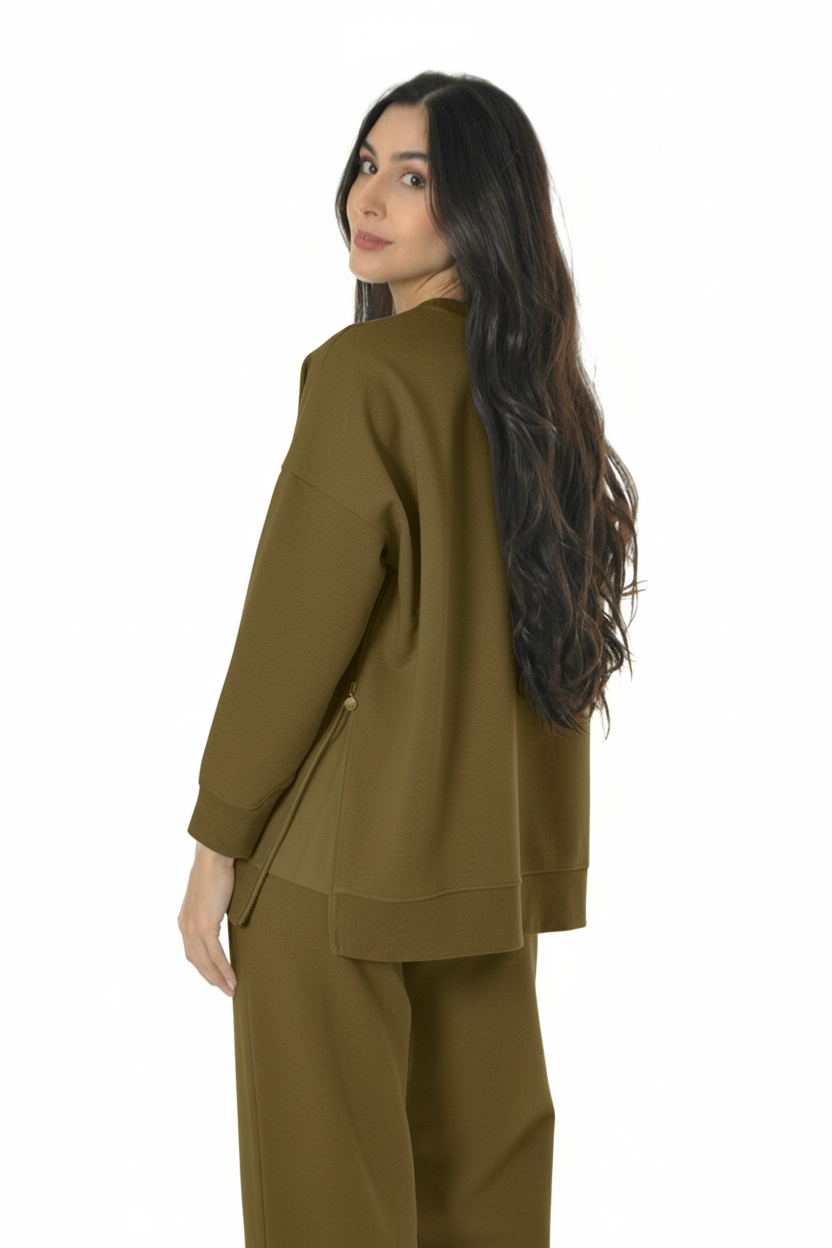 Mustard Olive Tracksuit Set