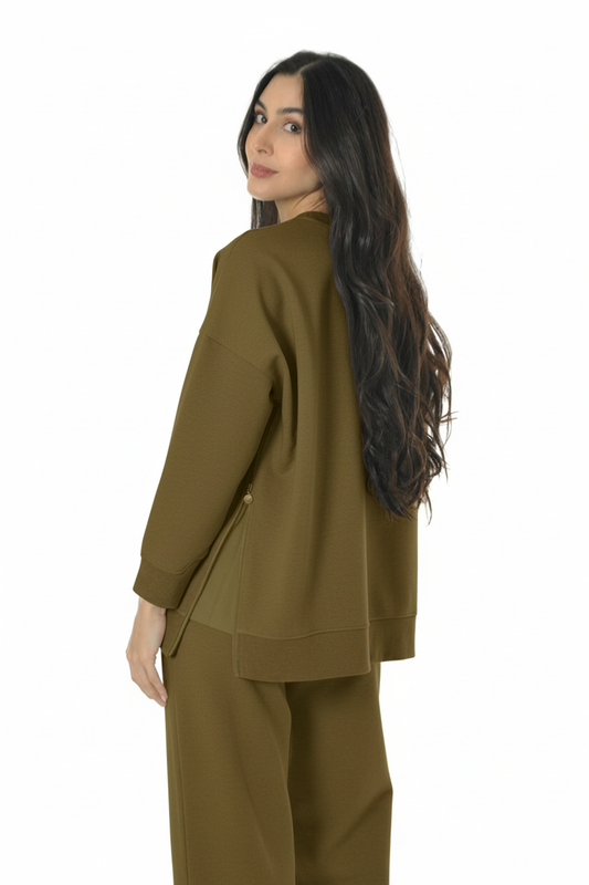 Mustard Olive Tracksuit Set