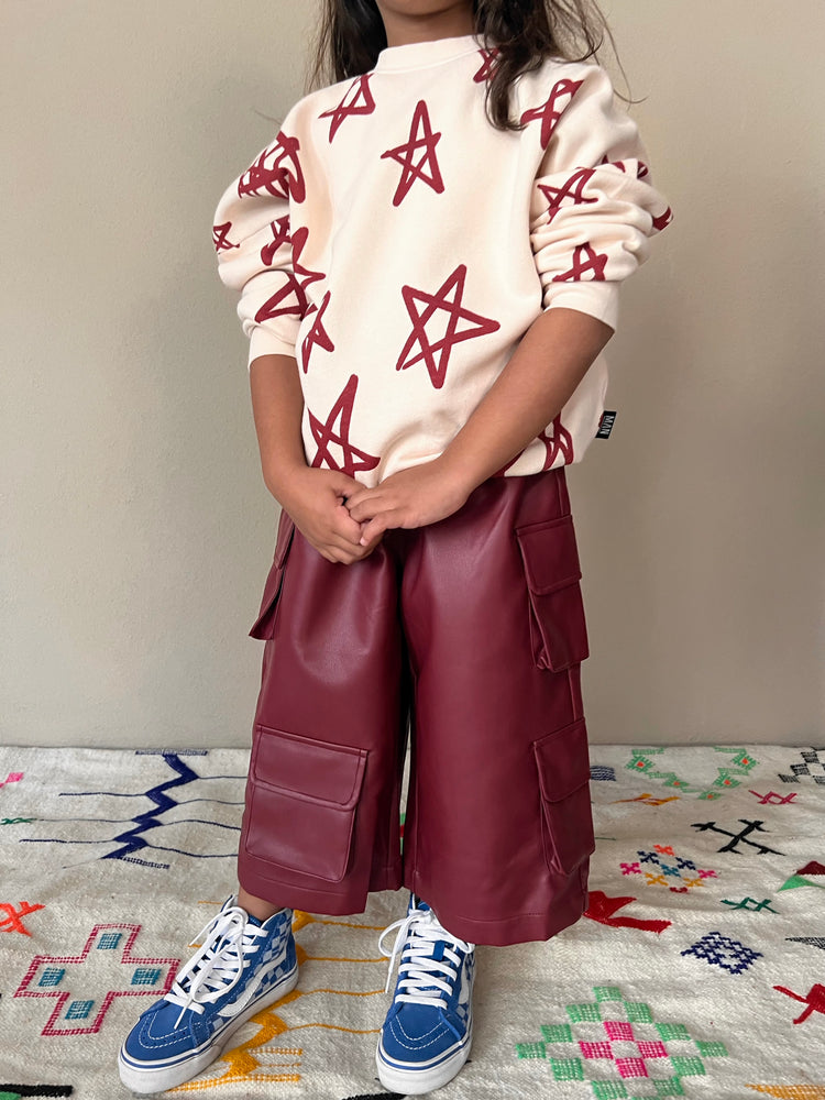 Kids Burgandy Pant