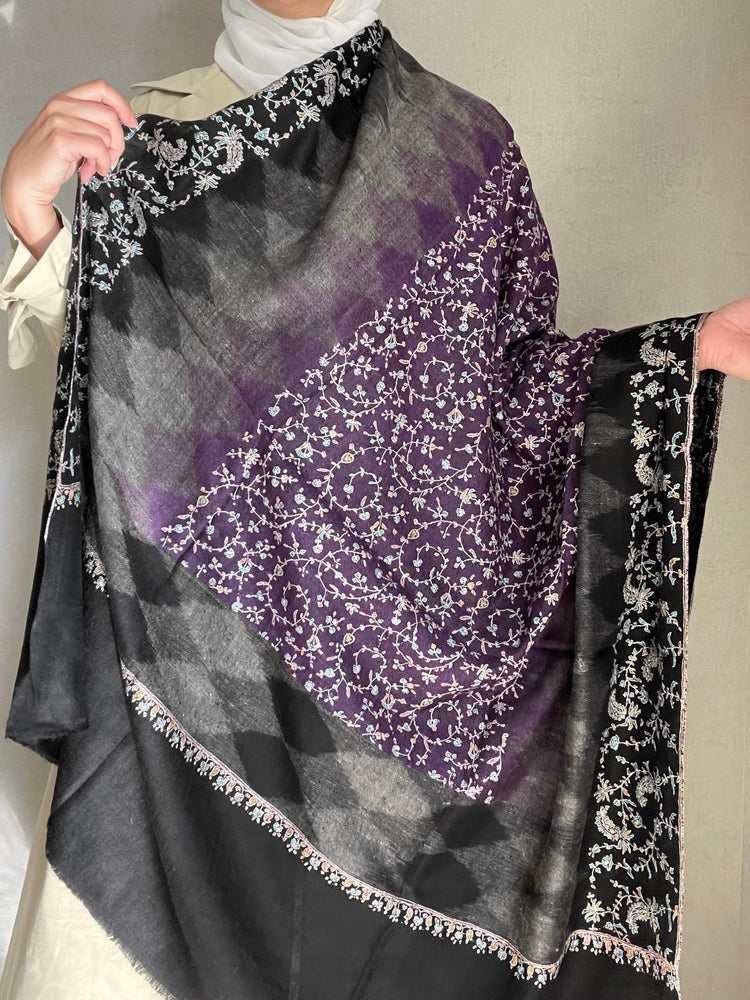 Black & Purple Pashmina