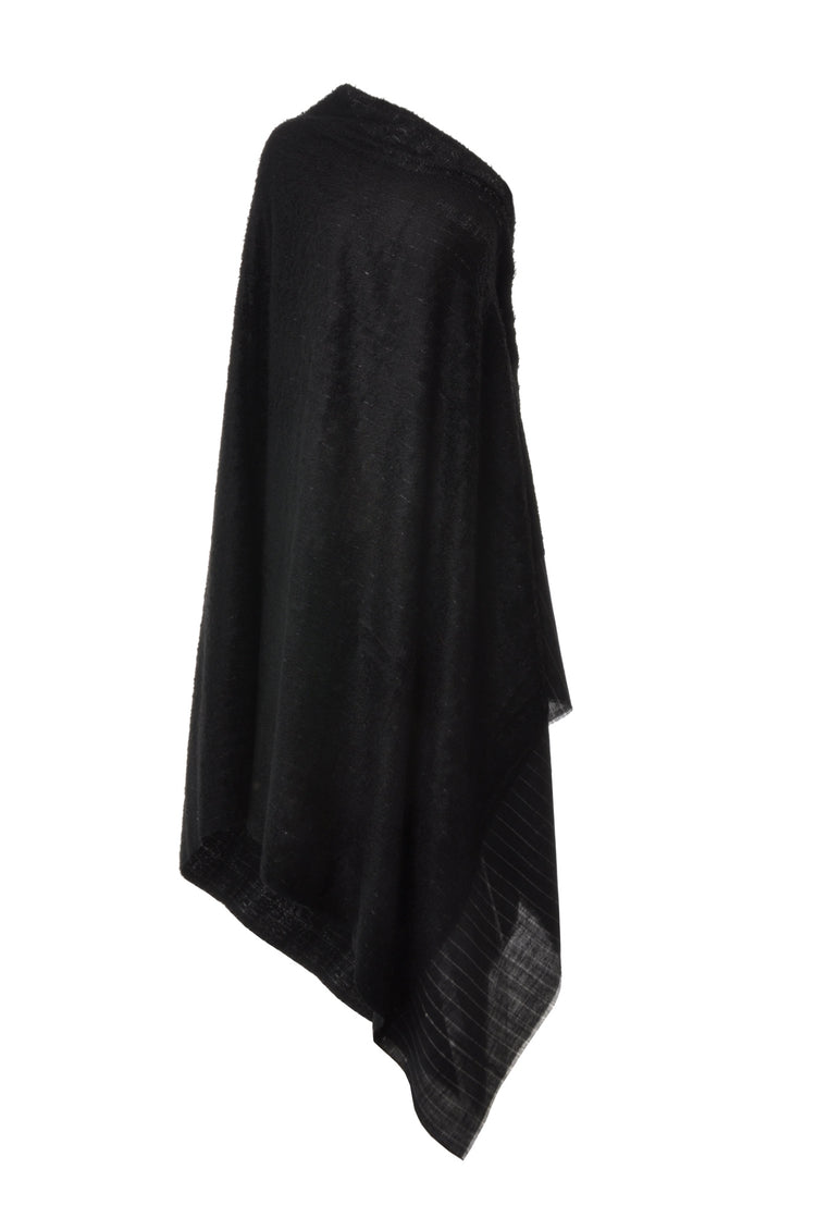 Black Striped Towel Pashmina