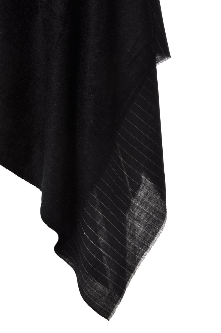 Black Striped Towel Pashmina