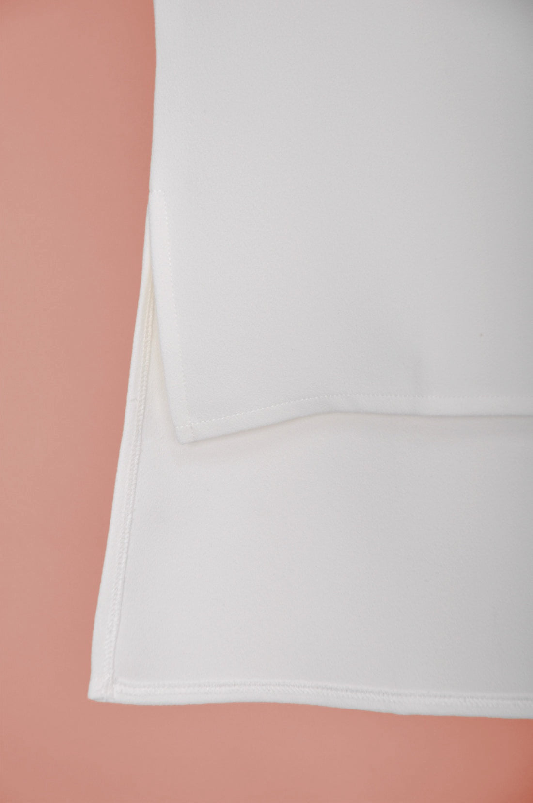 Off White Short in Front - Straight Edges NEW