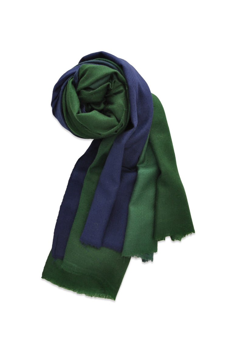Ombre Pashmina - Blue to Green