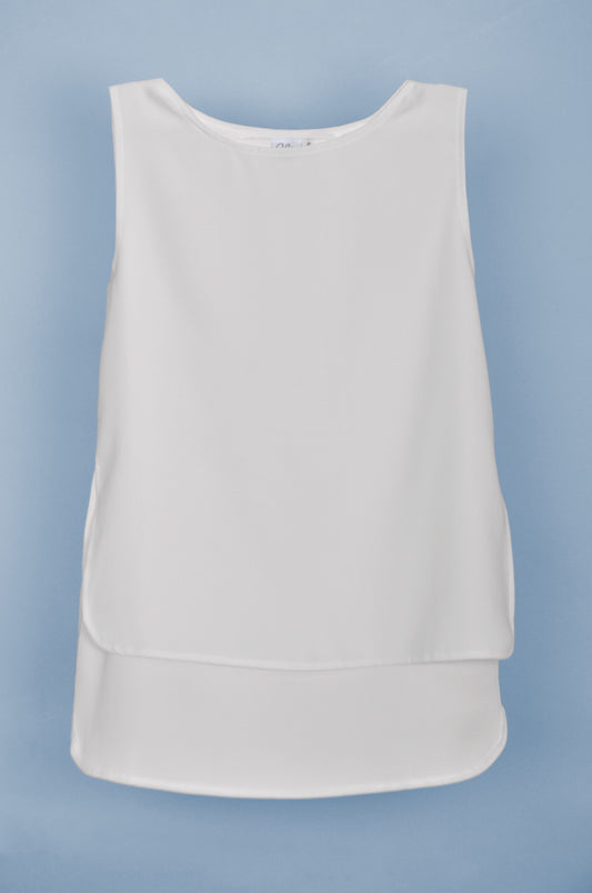 Off White Short in Front - Round Edges