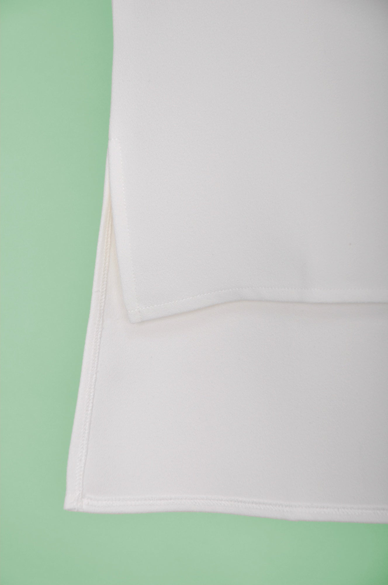 Short in Front - Straight Edges (Textured Fabric)