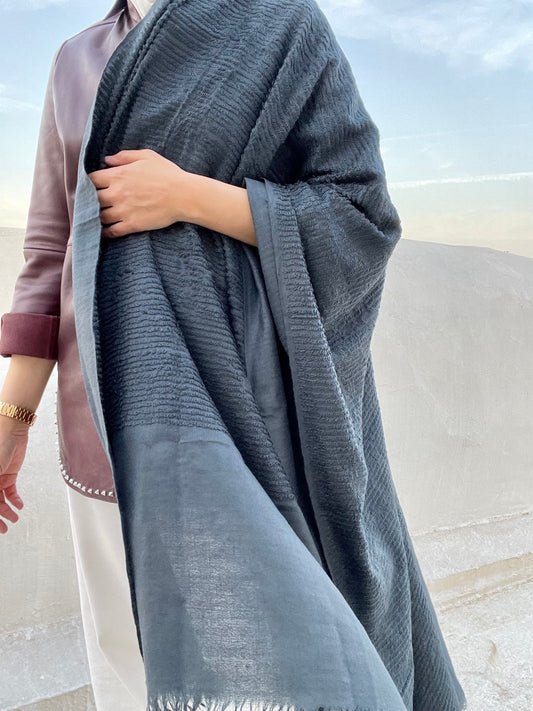 Plain Towel Pashmina - Grey