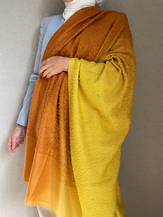 Ombre Towel Pashmina - Orange to Yellow